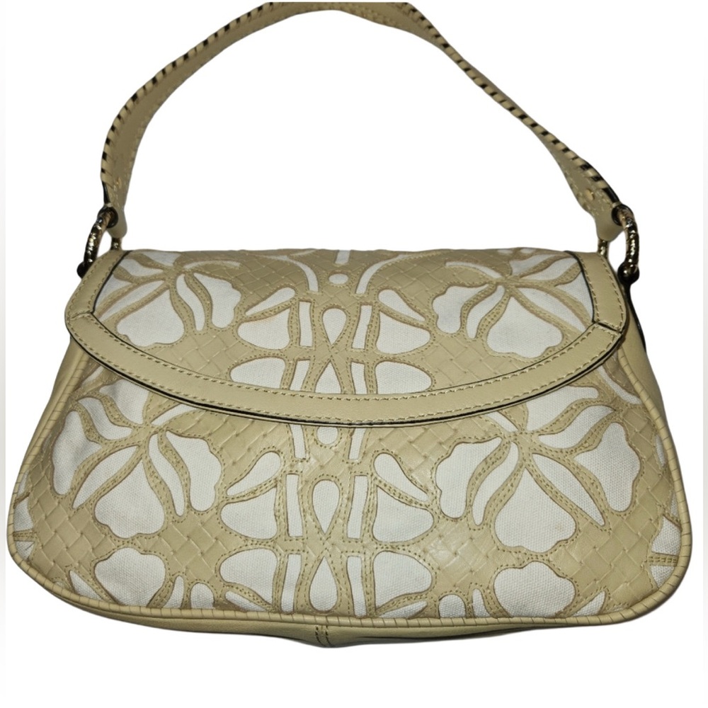 ANTONIO MELANI Tooled Leather Shoulder Bag With Magnetic Closure